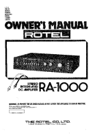 Rotel-RA-1000 - Owners manual 